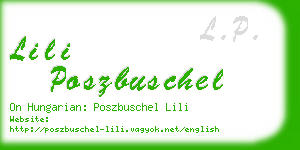 lili poszbuschel business card